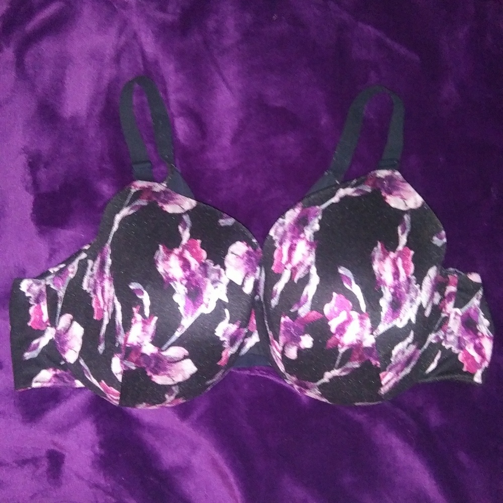 Cacique Back Smoother Lined Underwire Floral 46C